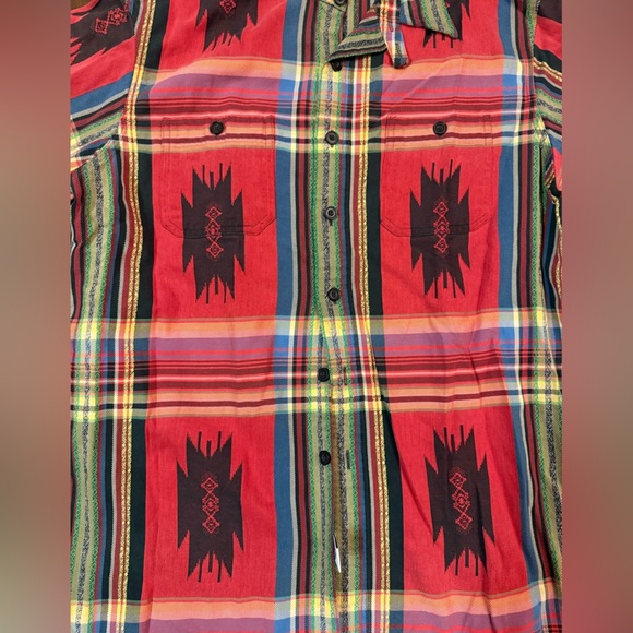 Polo Ralph Lauren Red Aztec Beacon Southwestern Button Down Size XL - Picture 8 of 8
